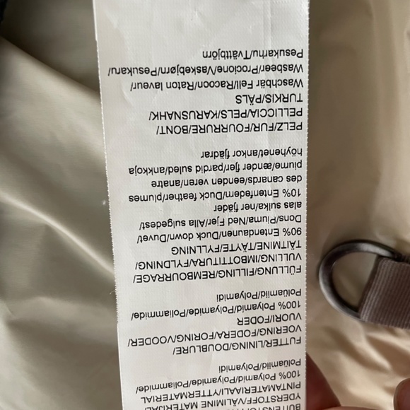 Eleven Elfs Down Coat XL Beautiful Taupe & Cream - Picture 11 of 13